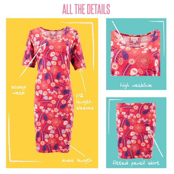 Lularoe Julia indigo & cream geometric dress L - Picture 7 of 8